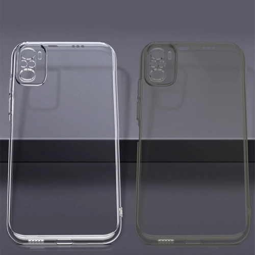 Xiaomi Poco M5s Kılıf Kamera Korumalı Esnek Silikon Kapak - Şeffaf