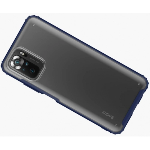 Xiaomi Poco M5s Kılıf Volks Serisi Kenarları Silikon Arkası Şeffaf Sert Kapak - Lacivert