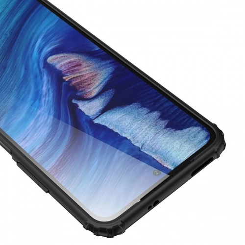 Xiaomi Poco M5s Kılıf Volks Serisi Kenarları Silikon Arkası Şeffaf Sert Kapak - Siyah