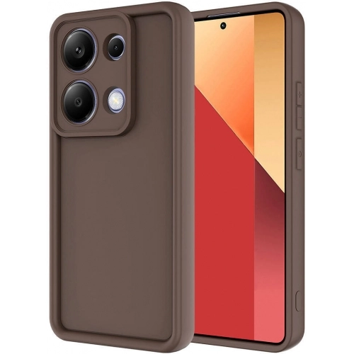 Xiaomi Poco M6 Pro 4G ile Uyumlu Kılıf Kamera Korumalı Silikon Ananas Kapak - Kahve