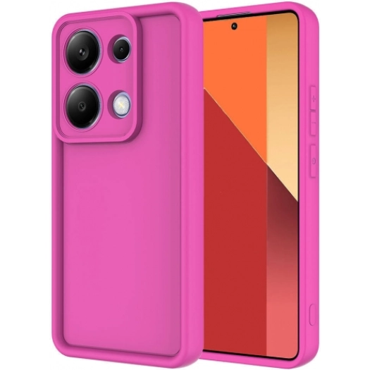 Xiaomi Poco M6 Pro 4G ile Uyumlu Kılıf Kamera Korumalı Silikon Ananas Kapak - Pembe Koyu