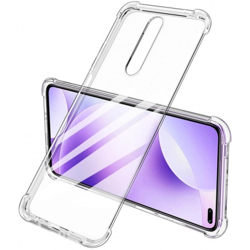 Xiaomi Poco X2 Kılıf Silikon Köşe Korumalı Airbag Darbe Emici Kapak - Şeffaf