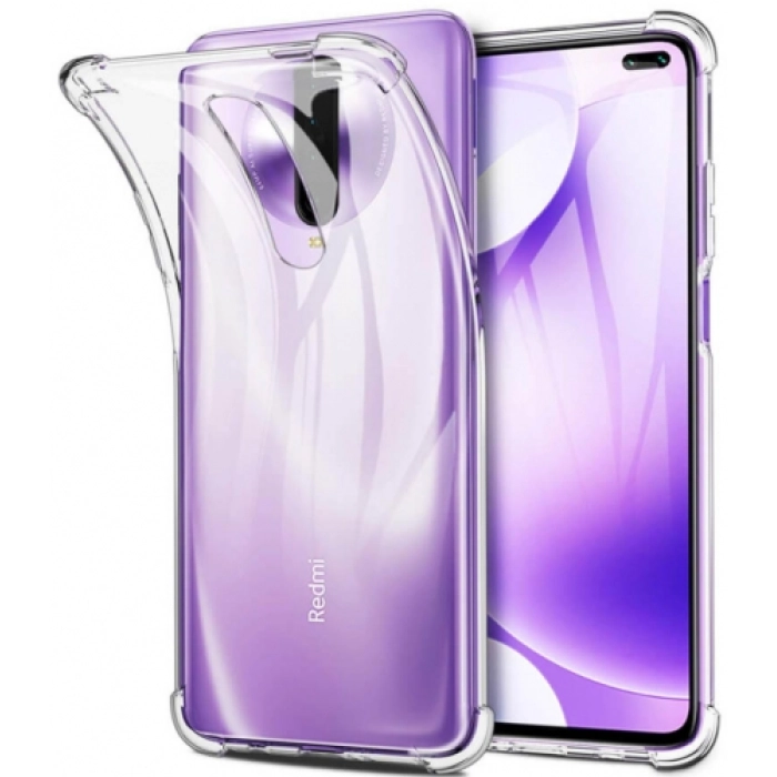 Xiaomi Poco X2 Kılıf Silikon Köşe Korumalı Airbag Darbe Emici Kapak - Şeffaf