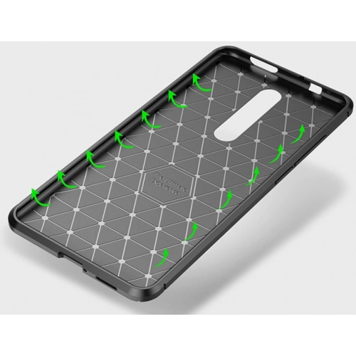 Xiaomi Poco X2 Kılıf Silikon Parmak İzi Bırakmayan Karbon Soft Negro Kapak - Lacivert