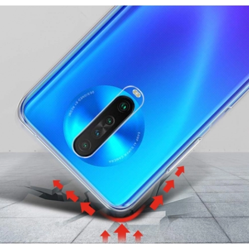 Xiaomi Poco X2 Kılıf Kamera Korumalı Esnek Silikon Kapak - Şeffaf