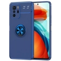 Xiaomi Poco X3 GT Kılıf Renkli Silikon Yüzüklü Standlı Auto Focus Ravel Kapak - Mavi
