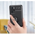 Xiaomi Poco X3 GT Kılıf Renkli Silikon Yüzüklü Standlı Auto Focus Ravel Kapak - Siyah