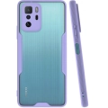 Xiaomi Poco X3 GT Kılıf Renkli Silikon Kamera Lens Korumalı Şeffaf Parfe Kapak - Lila