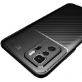 Xiaomi Poco X3 GT Kılıf Silikon Parmak İzi Bırakmayan Karbon Soft Negro Kapak - Siyah