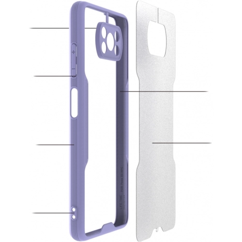 Xiaomi Poco X3 Pro Kılıf Renkli Silikon Kamera Lens Korumalı Şeffaf Parfe Kapak - Kırmızı