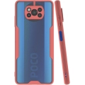 Xiaomi Poco X3 Pro Kılıf Renkli Silikon Kamera Lens Korumalı Şeffaf Parfe Kapak - Pembe