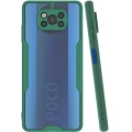 Xiaomi Poco X3 Pro Kılıf Renkli Silikon Kamera Lens Korumalı Şeffaf Parfe Kapak - Yeşil