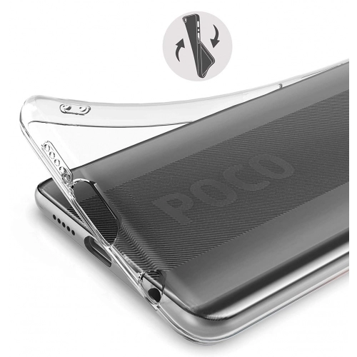 Xiaomi Poco X3 Pro Kılıf Kamera Korumalı Esnek Silikon Kapak - Şeffaf