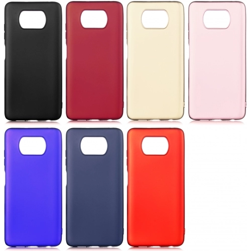 Xiaomi Poco X3 NFC Kılıf İnce Soft Mat Renkli Esnek Silikon Kapak - Rose Gold