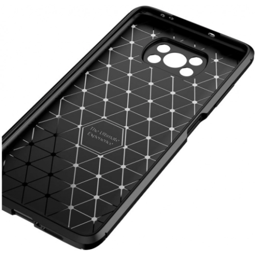 Xiaomi Poco X3 NFC Kılıf Silikon Parmak İzi Bırakmayan Karbon Soft Negro Kapak - Siyah