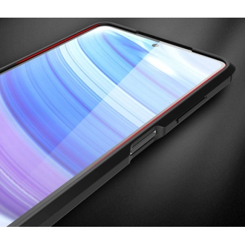 Xiaomi Poco X3 NFC Kılıf Deri Görünümlü Lüks Parmak İzi Bırakmaz Niss Silikon Kapak - Siyah