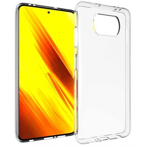 Xiaomi Poco X3 NFC Kılıf Kamera Korumalı Esnek Silikon Kapak - Şeffaf
