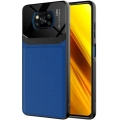 Xiaomi Poco X3 Pro Kılıf Deri Görünümlü Emiks Kapak - Mavi