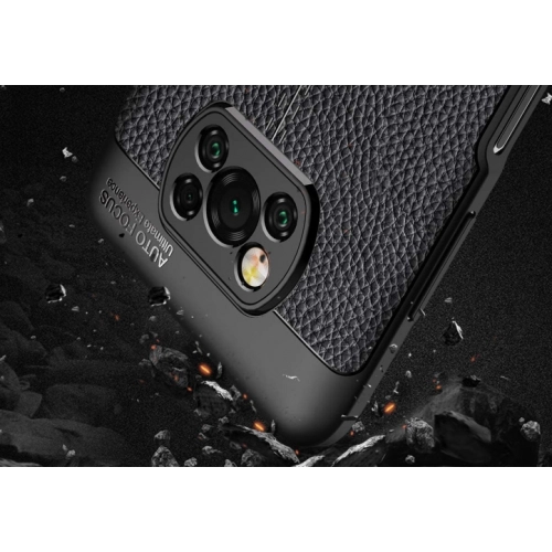 Xiaomi Poco X3 Pro Kılıf Deri Görünümlü Lüks Parmak İzi Bırakmaz Niss Silikon Kapak - Siyah