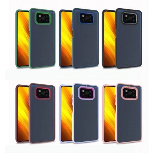 Xiaomi Poco X3 Pro Kılıf Electro Silikon Renkli Flora Kapak - Kırmızı