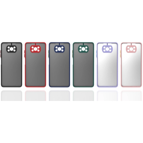 Xiaomi Poco X3 Pro Kılıf Kamera Korumalı Arkası Şeffaf Mat Silikon Kapak - Koyu Yeşil