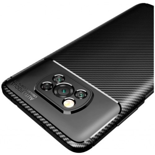 Xiaomi Poco X3 Pro Kılıf Silikon Parmak İzi Bırakmayan Karbon Soft Negro Kapak - Siyah