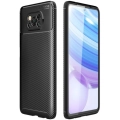 Xiaomi Poco X3 Pro Kılıf Silikon Parmak İzi Bırakmayan Karbon Soft Negro Kapak - Siyah