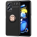 Xiaomi Poco X4 GT Kılıf Renkli Silikon Yüzüklü Standlı Auto Focus Ravel Kapak - Rose Gold