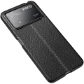 Xiaomi Poco X4 Pro Kılıf Deri Görünümlü Lüks Parmak İzi Bırakmaz Niss Silikon Kapak - Siyah