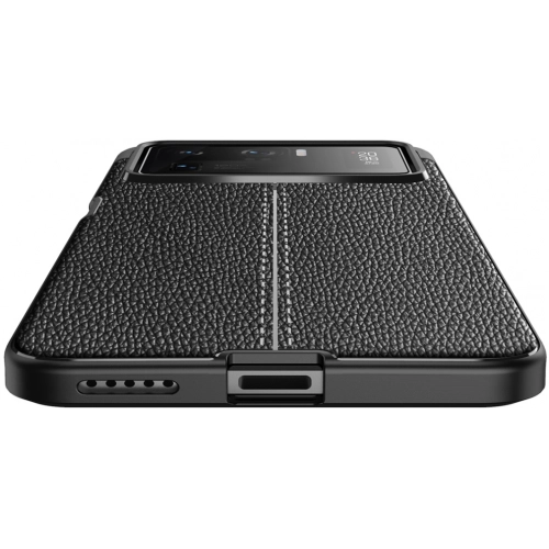Xiaomi Poco X4 Pro Kılıf Deri Görünümlü Lüks Parmak İzi Bırakmaz Niss Silikon Kapak - Siyah