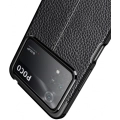 Xiaomi Poco X4 Pro Kılıf Deri Görünümlü Lüks Parmak İzi Bırakmaz Niss Silikon Kapak - Siyah