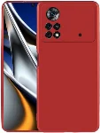 Xiaomi Poco X4 Pro Kılıf İnce Mat Esnek Silikon - Kırmızı