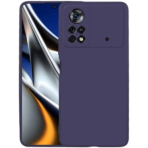 Xiaomi Poco X4 Pro Kılıf İnce Soft Mat Renkli Esnek Silikon Kapak - Lacivert