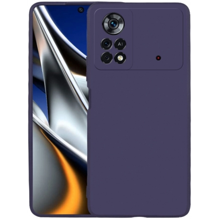 Xiaomi Poco X4 Pro Kılıf İnce Soft Mat Renkli Esnek Silikon Kapak - Lacivert