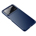 Xiaomi Poco X4 Pro Kılıf Silikon Parmak İzi Bırakmayan Karbon Soft Negro Kapak - Lacivert