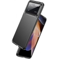 Xiaomi Poco X4 Pro Kılıf Silikon Parmak İzi Bırakmayan Karbon Soft Negro Kapak - Siyah