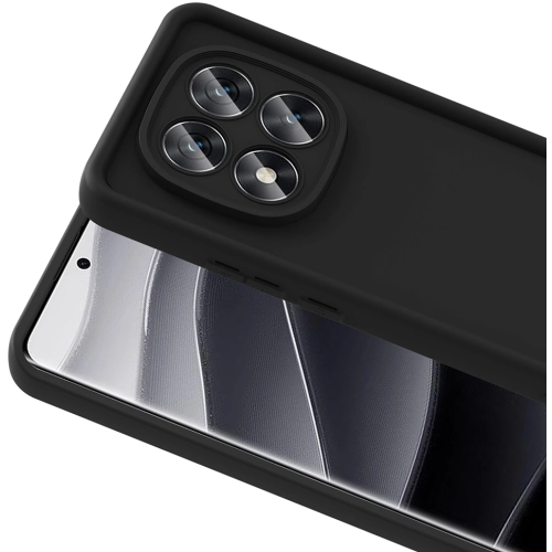 Xiaomi Poco X7 ile Uyumlu Kılıf Kamera Korumalı Silikon Ananas Kapak - Siyah