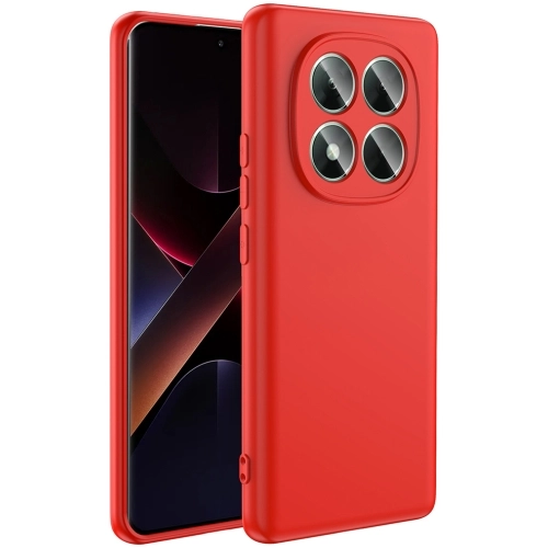 Xiaomi Poco X7 Kılıf İçi Kadife Mat Mara Lansman Silikon Kapak  - Kırmızı