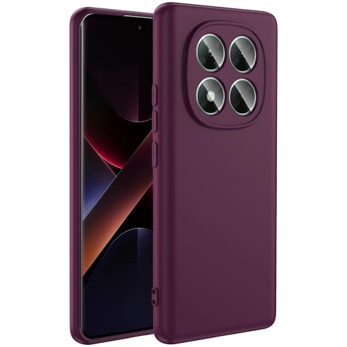 Xiaomi Poco X7 Kılıf İçi Kadife Mat Mara Lansman Silikon Kapak - Koyu Mor