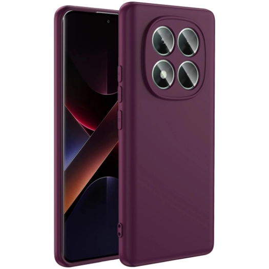 Xiaomi Poco X7 Kılıf İçi Kadife Mat Mara Lansman Silikon Kapak  - Koyu Mor