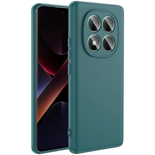 Xiaomi Poco X7 Kılıf İçi Kadife Mat Mara Lansman Silikon Kapak  - Koyu Yeşil