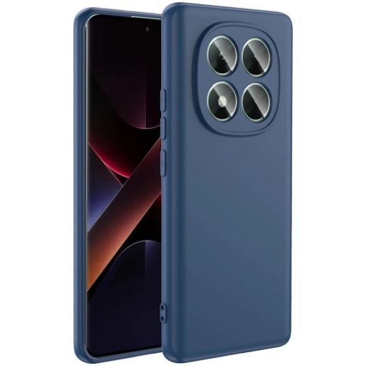 Xiaomi Poco X7 Kılıf İçi Kadife Mat Mara Lansman Silikon Kapak  - Lacivert