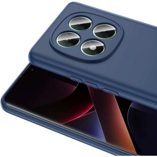 Xiaomi Poco X7 Kılıf İçi Kadife Mat Mara Lansman Silikon Kapak  - Lacivert