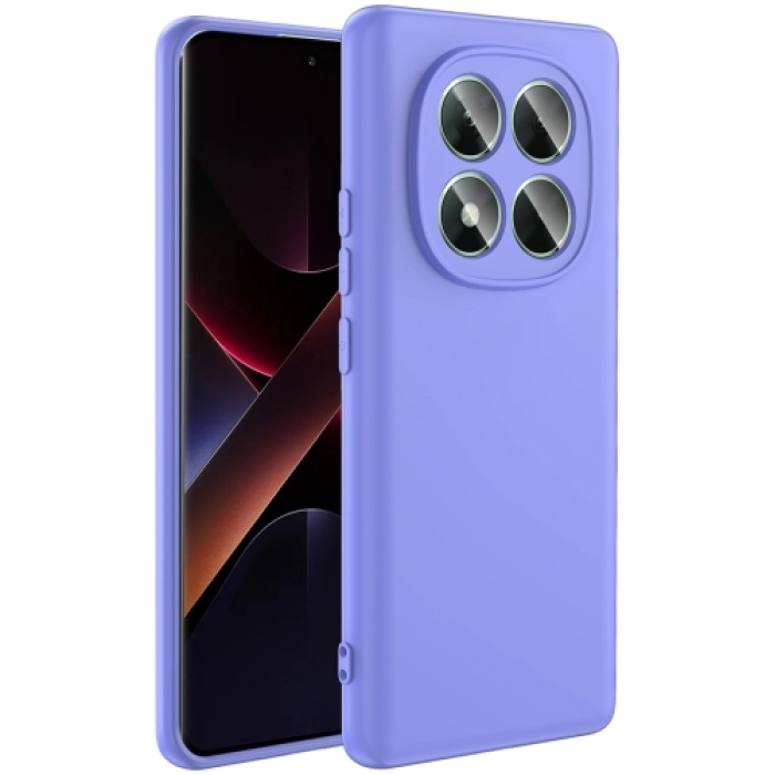 Xiaomi Poco X7 Kılıf İçi Kadife Mat Mara Lansman Silikon Kapak  - Lila