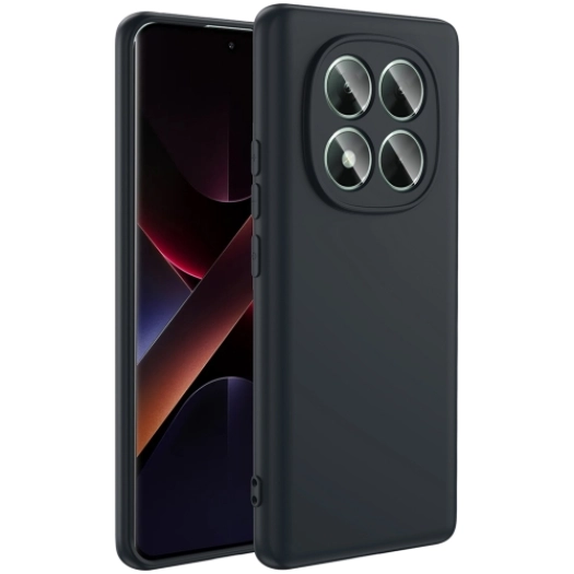 Xiaomi Poco X7 Kılıf İçi Kadife Mat Mara Lansman Silikon Kapak  - Siyah