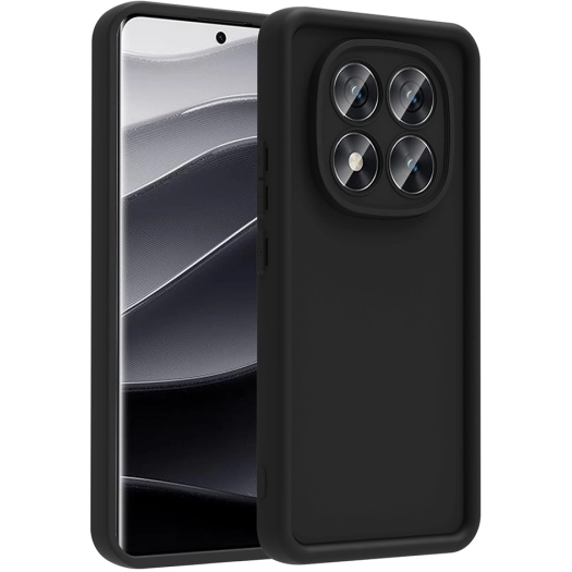 Xiaomi Poco X7 ile Uyumlu Kılıf Kamera Korumalı Silikon Ananas Kapak - Siyah