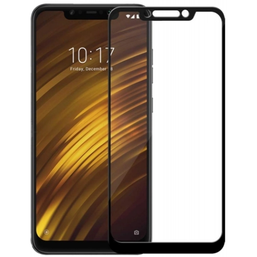 Xiaomi Pocophone F1 Ekran Koruyucu Fiber Tam Kaplayan Nano - Siyah