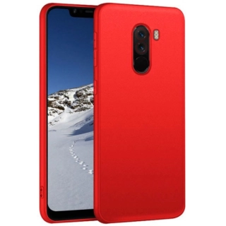 Xiaomi Pocophone F1 Kılıf İnce Soft Mat Renkli Esnek Silikon Kapak - Kırmızı