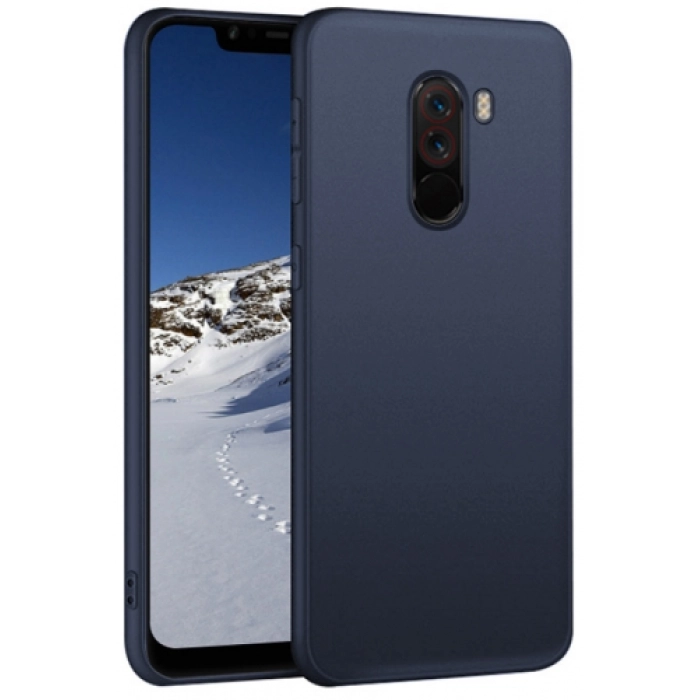 Xiaomi Pocophone F1 Kılıf İnce Soft Mat Renkli Esnek Silikon Kapak - Lacivert