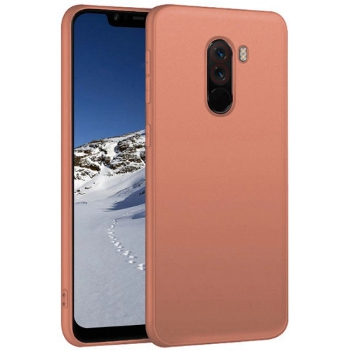 Xiaomi Pocophone F1 Kılıf İnce Soft Mat Renkli Esnek Silikon Kapak - Rose Gold